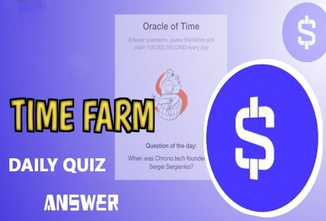 Time Farm Daily Quiz Today – August 26, 2024