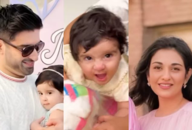 Muneeb Butt shares her daughter priceless reaction to unicorn ride gifted by Sarah Khan