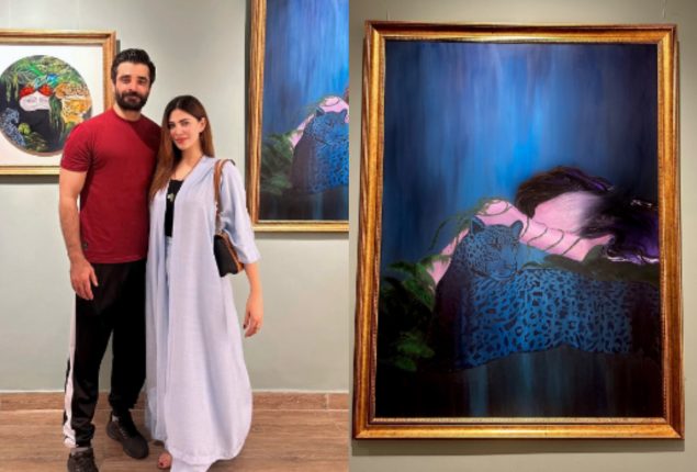 Hamza Ali Abbasi Applauds Wife Naimal Khawar’s Art Exhibition