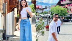 Celebrity couple Sana Javed and Shoaib Malik delight in Gstaad getaway