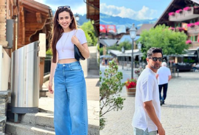 Celebrity couple Sana Javed and Shoaib Malik delight in Gstaad getaway