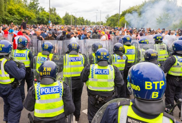 6,000 specially trained UK officers deployed this week amid Far-right tensions