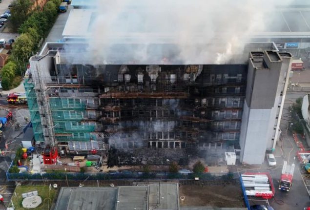 East London apartment is under fire, sends two people to Hospital