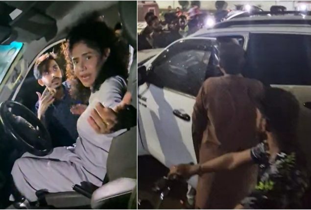 Angeline Malik Surrounded by Mob After Car Accident