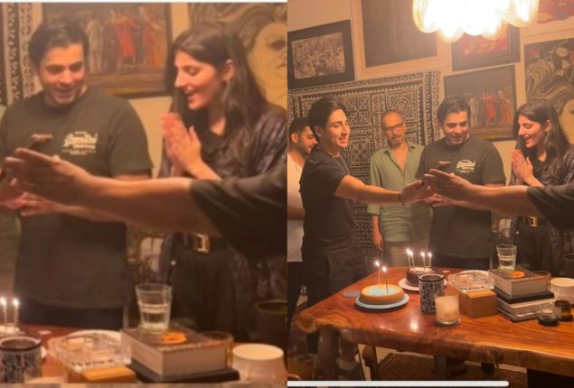 Maheen Siddiqui surprises Sheheryar Munawar with a Midnight Birthday party