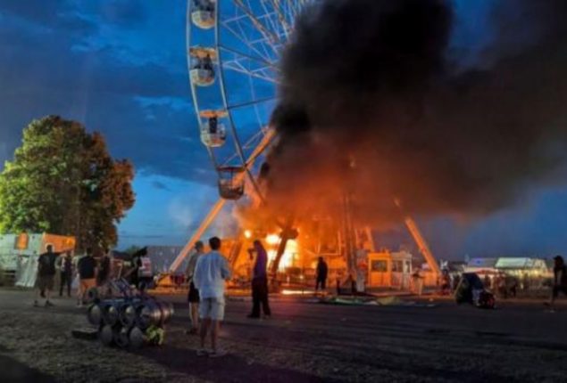 Eastern Germany Ferris wheel fire causes injuries to 23 people