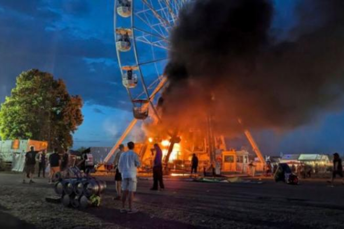 Eastern Germany Ferris wheel fire causes injuries to 23 people