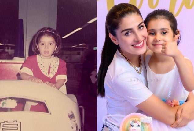 Ayeza Khan Shares Adorable Childhood Video, Sparks Comparisons with Daughter