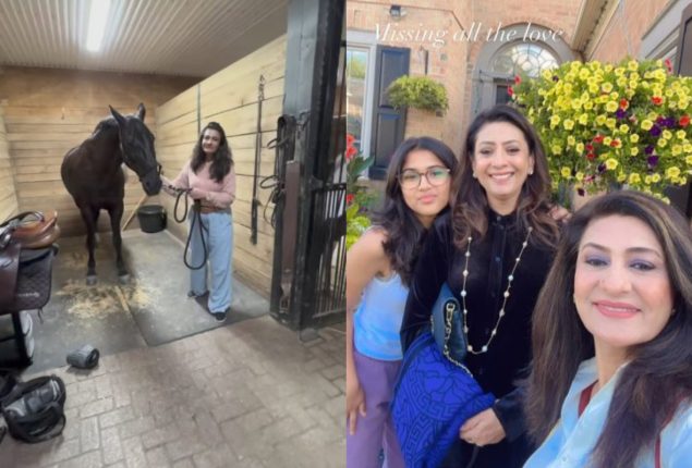 Saba Hameed enjoys vacation with her daughter and sister