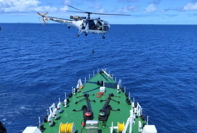 India searches for coast guard crew after helicopter crash