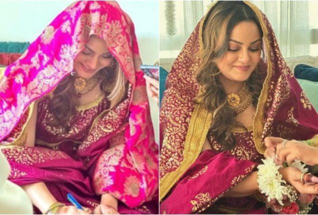 Javeria Abbasi Delights Fans with Nikkah Photos