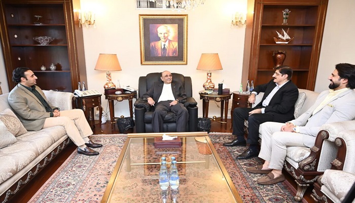 Chief Minister Sindh Syed Murad Ali Shah on Thursday calls on President Asif Ali Zardari at Aiwan-e-Sadr