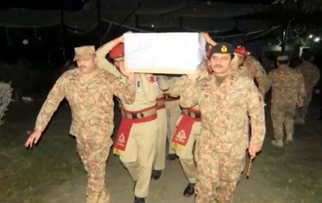Martyred Army officer, two soldiers laid to rest
