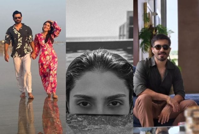 Ayeza and Feroze Khan share BTS glimpses of their upcoming drama “Humraaz”
