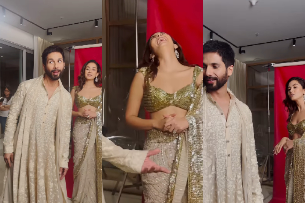 Shahid Kapoor and Mira Rajput showcase couple goals with their playful BTS bunter