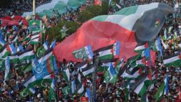 Jamaat-e-Islami holds solidarity Gaza march for in Karachi