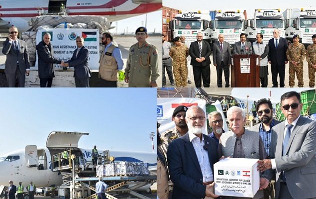NDMA dispatches relief consignments for Gaza, Lebanon