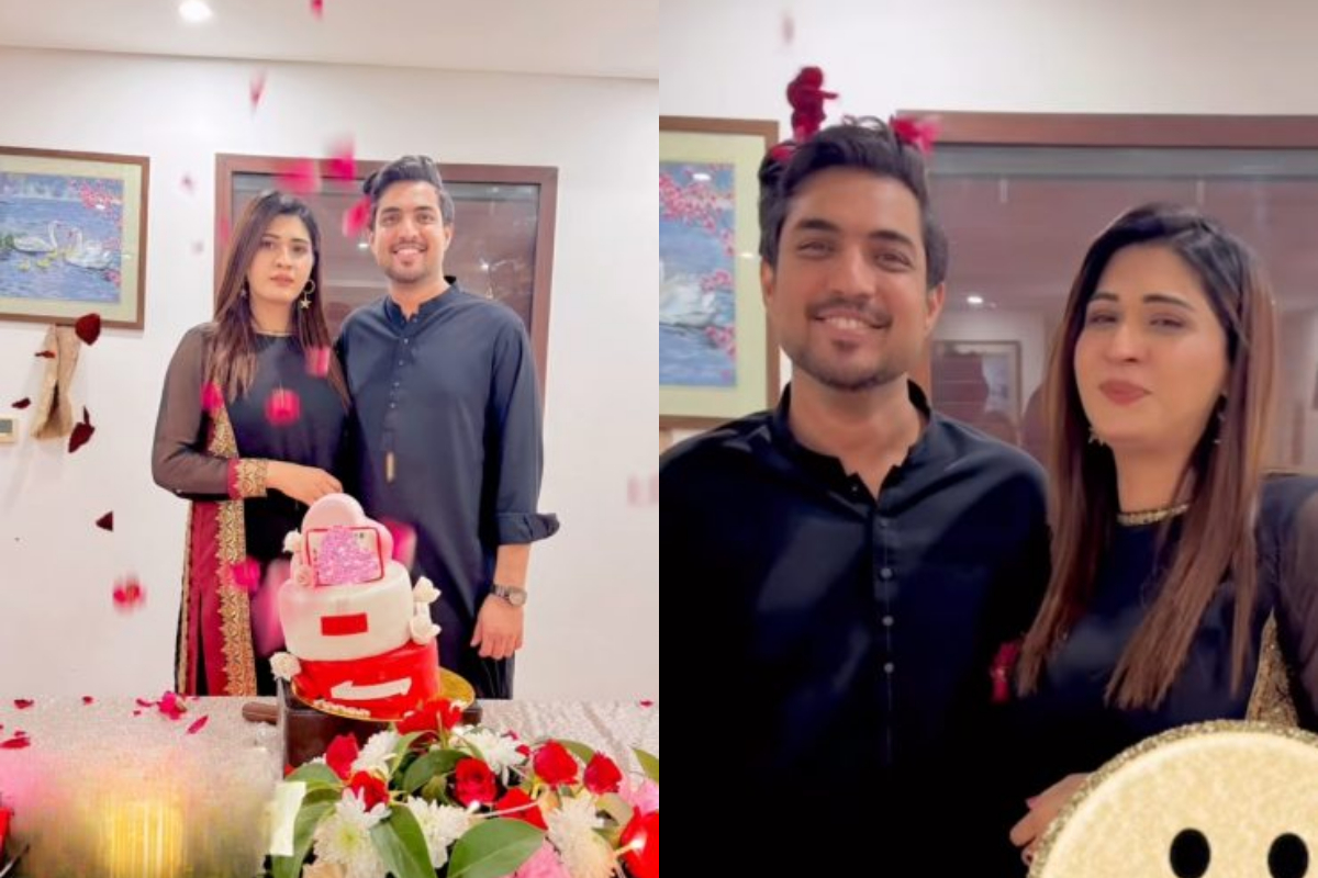 Iqrar Ul Hassan and Aroosa Khan celebrate their first wedding anniversary
