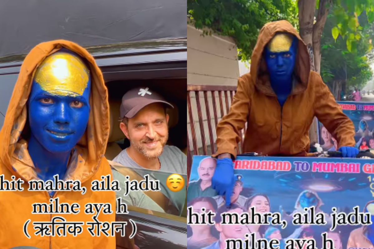 Hrithik Roshan meets fan dressed as Jadu who camped outside his home