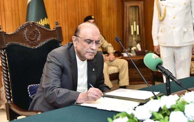 President Asif Zardari signs Societies Registration Amendment Act 2024
