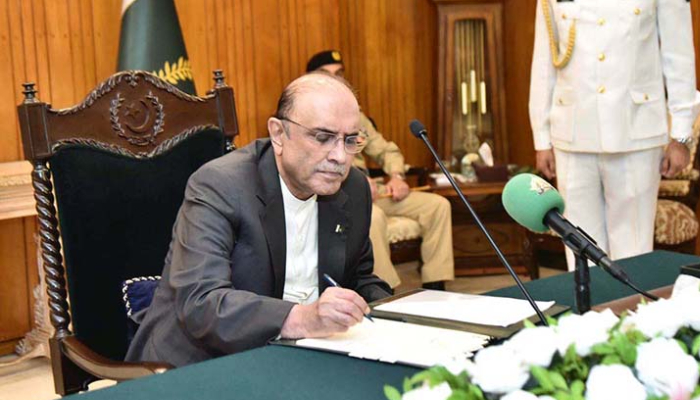 President Asif Zardari signs Societies Registration Amendment Act 2024