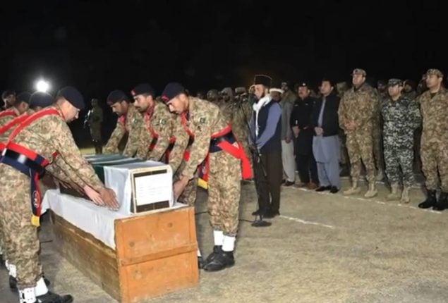 Funeral prayer of Major Awais Shaheed offered