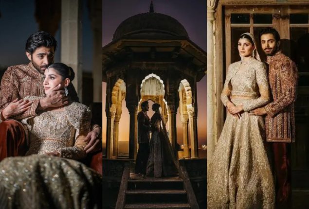 Sheheryar Munawar stuns in traditional barat photoshoot