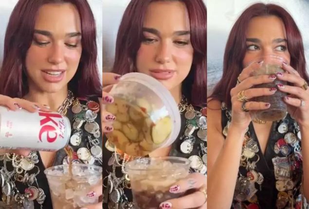 Dua Lipa’s pickle-infused soda drink goes viral, become latest internet’s obsession