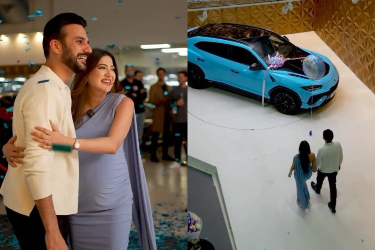Aymen Saleem unique baby gender reveal video goes viral