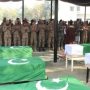 Funeral prayers held for soldiers martyred in South Waziristan attack