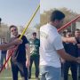 WATCH: Shahid Afridi tries Javelin throw with Arshad Nadeem