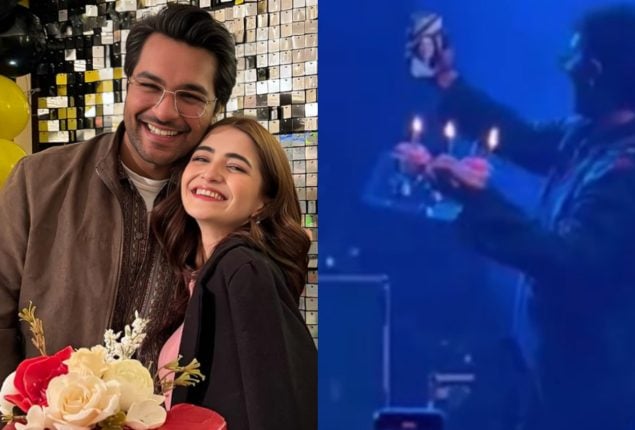 Asim Azhar surprises Merub Ali with her birthday celebration on his concert Stage