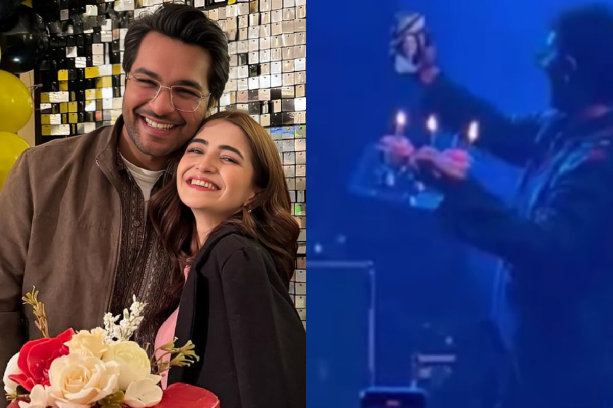 Asim Azhar surprises Merub Ali with her birthday celebration on his concert Stage