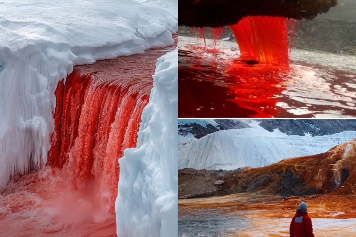 Watch: Antarctica’s mysterious blood red Waterfall from ice glacier
