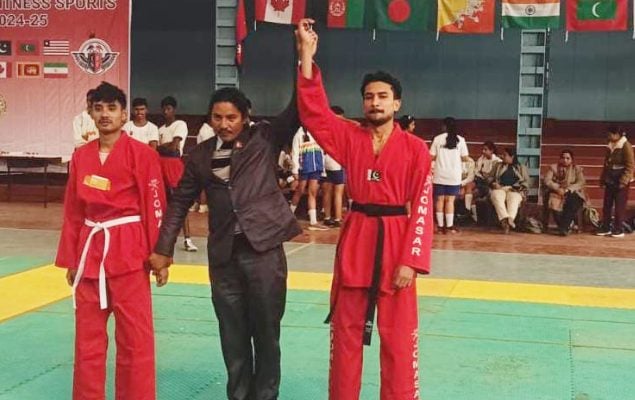 Pakistani wrestler Sameer Ali wins silver medal at Asian Games 2025 in Nepal