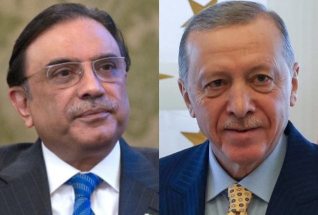 President Zardari meets Tayyip Erdogan in Istanbul en route to Portugal