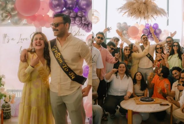Watch: Kubra Khan & Gohar Rasheed celebrate their ‘Bridal and Groom Shower party’