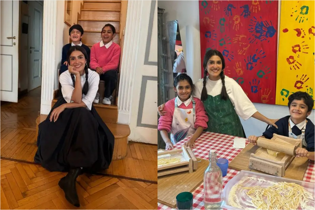 See Photos: Ayeza Khan enjoys quality time with her children in Italy