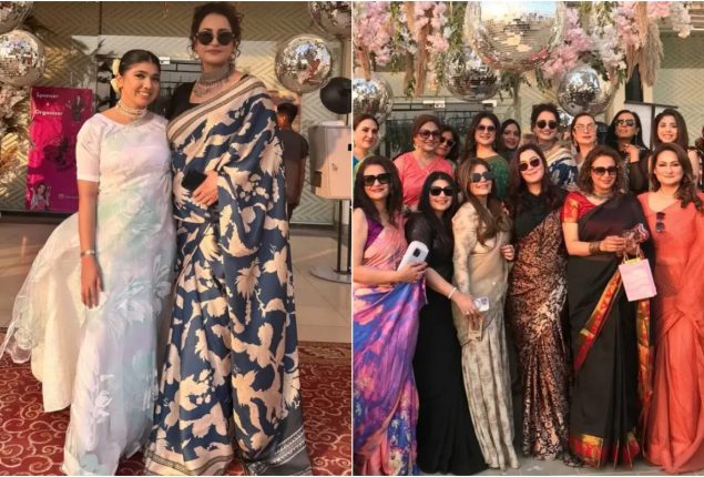 Saba Faisal Celebrates her birthday in ‘Saree Theme’ with fellow Celebrities
