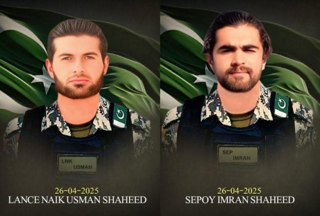Two soldiers martyred, 15 terrorists killed in three KP operations
