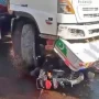 Speeding truck crushes father and son to death