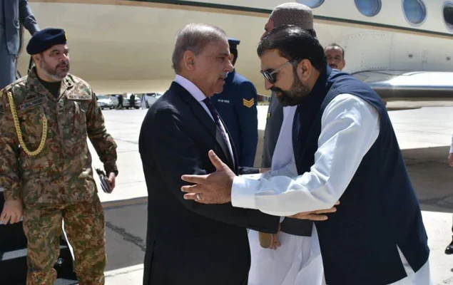 PM Shahbaz Sharif attends security jirga in Quetta