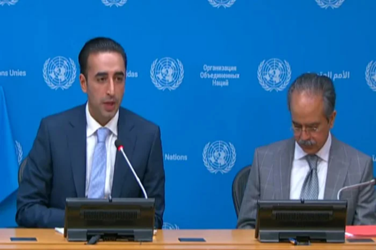 Bilawal Bhutto addresses presser at UN headquarters on Pakistan-India tensions