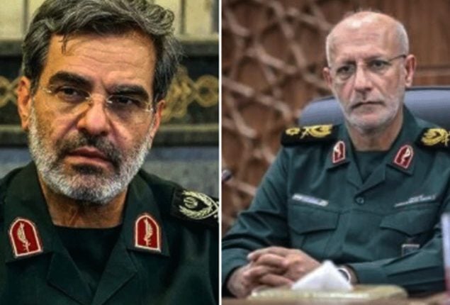 Two Iranian generals killed in Israeli airstrikes