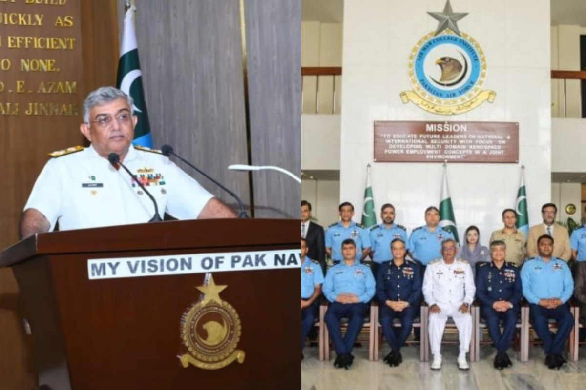 Naval Chief visits PAF Air War College, emphasizes Tech and joint operations