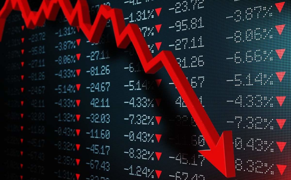 Severe decline in stock market, negative business trend today