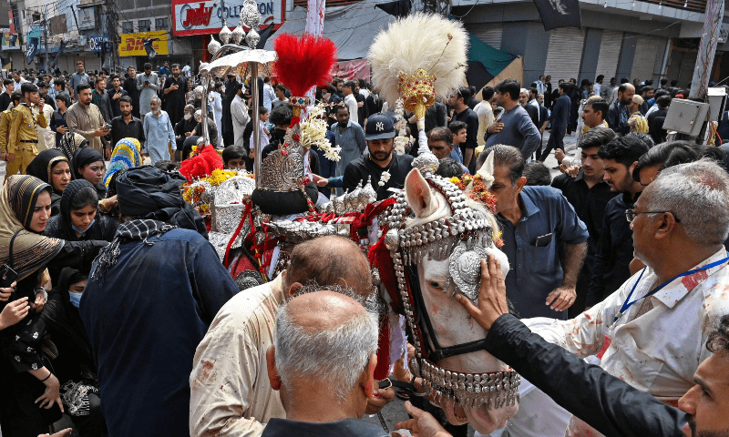 Muharram 10 (Ashura) observances with processions and mourning gatherings across the country
