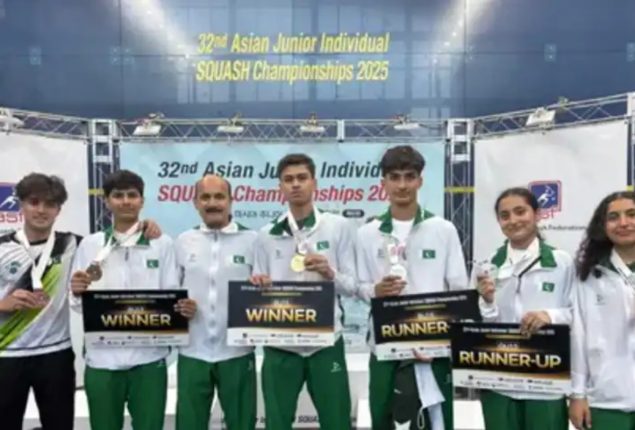 Pakistan 7 medals in Asian Jr Squash Championships