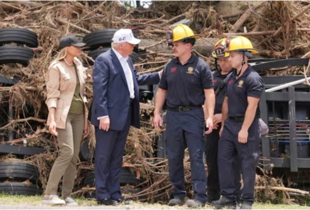 President Trump visits flood-hit Texas