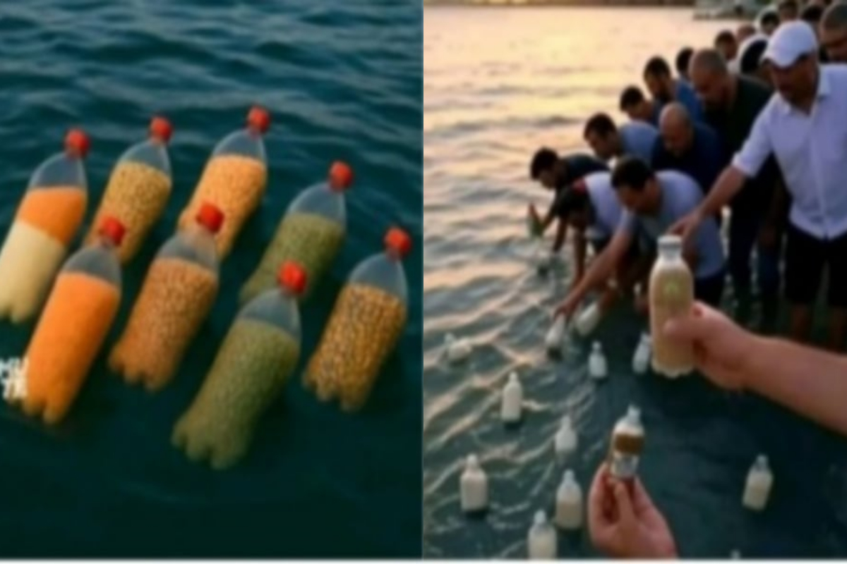 Egyptian man throws food into Sea for Gaza, Sparking global emotion